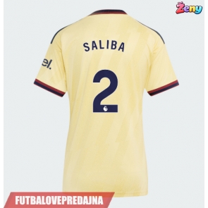 Lacne Ženy Futbalové dres Arsenal William Saliba #2 2026-27 Krátky Rukáv - Tretina